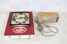 Vintage Dr. Pepper Clock, Miller High Life Clock