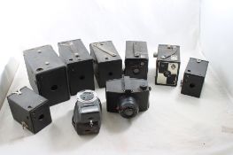 Lot of Vintage Cameras, Brownie, Rival and more