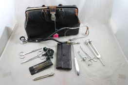 Dr RM Spiekerman Medical Bag & Instruments