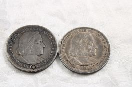 2 1893 Columbian Exposition Half Dollars