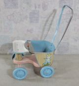 1950's Ohio Art Tin Litho Baby Buggy Stroller