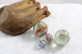 4 Handmade German Marbles, 1.7