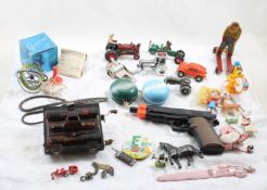 1925 Bakelite Rolmonica, Gyroscope & Toys
