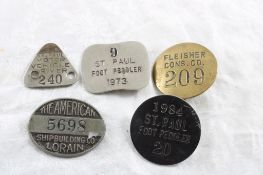 5 Vintage Employee Badges