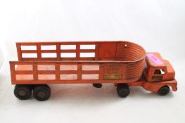 Structo Toys Freight Hauler Semi Truck Orange
