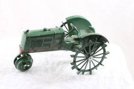 Oliver 70 Row crop Steel 1:16 Scale Models Tractor front wheels have broken off and been glued