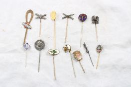 Lot of 13 Antique Stick Hat Pins
