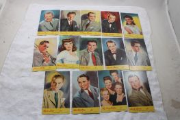 14 RCA Recording Stars Postcards