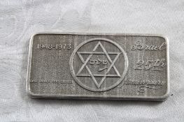 1 Oz .999 Silver Bar 25th Anniversary Israel