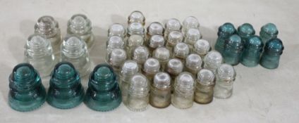 Large lot of Glass Insulators