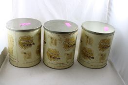 3 1950's Schwan's Ice Cream Tins 2 1/2 Gallon Size