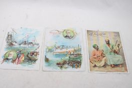 3 Large McLaughlin's Coffee Victorian Trade Cards