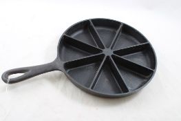 Antique Cast Iron Cornbread Skillet Pat. Pending