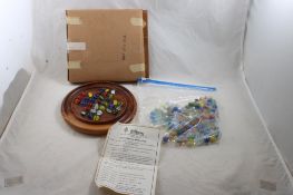 S C Vizcarra Marble Game & Bag of Marbles