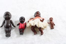 4 Black Americana Miniature Dolls 1.5