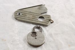 Bashful Trick Lock Cigar Cutter & RR Johnstone