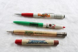 4 Advertising Mechanical & Bullet Pencils, Pen