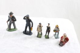 Lead Figures -Santa, Soldiers, Railroad Worker