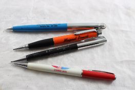 4 Salesman Sample Advertising Mechanical Pencils