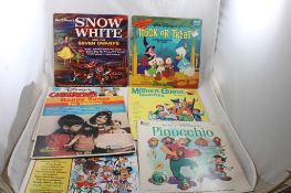 8 Vintage. Children's LP Records Including Disney