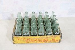 Coca Cola 24 Bottle Crate w/Hobble Skirt Bottles