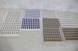 500 U S 5 Cent Postage Stamps Sheets Unposted