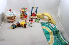 Fisher Price Amusement Park with Mat wood People