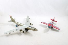 2 Tin Friction Airplanes U.S. Air Force & Cessna