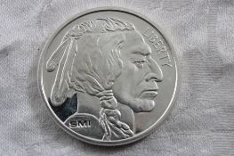 1 Oz .999 Silver Round Indian Head