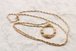 14kt Gold Chain & 10kt Gold Pendant