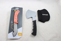 Coghlan's Axe & Fieldskin Gut-Hook Skinner Knife