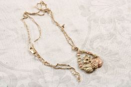 14kt Gold Chain 10kt Gold Pendant 4.2 Grams