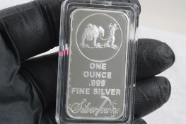 1 Oz .999 Silver Bar Silvertown