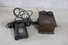 Kellogg Desk Phone, Western Electric Magnito