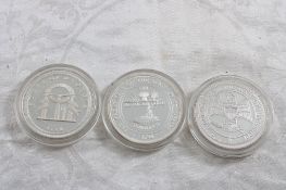 3 Confederate States Deo Vendici Silver Tokens