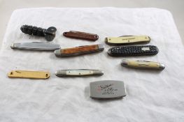 Lot of Pocket Knives, Money Clip, Rasp France