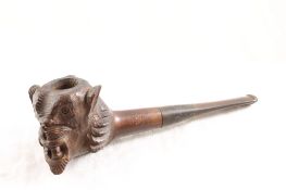 Hand Carved Gargoyle Genuine Briar Pipe 6 1/2