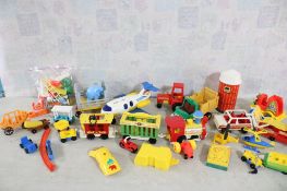 Large Lot Fisher Price & More Toys Circus Train