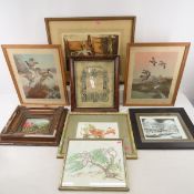 8 Pieces Vintage Framed Artwork