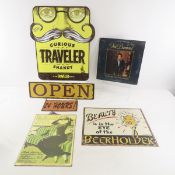 Modern tin signs & Neil Diamond record