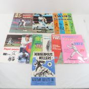11 Vintage MN Millers & Twins Programs & Yearbooks