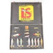 L&S Salesman Sample Case With Lures, Rough Shape