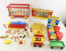 Fisher Price Circus wagon, trains, accessories