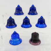 7 Miniature Bell Telephone System Paperweights