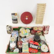 Large collection of fishing line, new and used