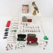 Travel Spoons, Miniatures, Bird Figure & More