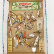 Collection Of Metal Fishing Lures, Tin Liz