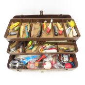 Vintage Tackle Box full of lures & gear