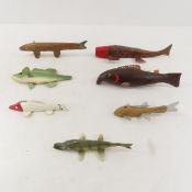 7 Antique & Vintage Spear Fishing Decoys