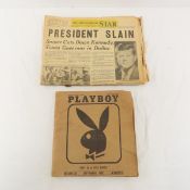 1982 Braille Playboy Magazine & Kennedy Paper